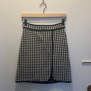 Classic Black and White Gingham Skirt